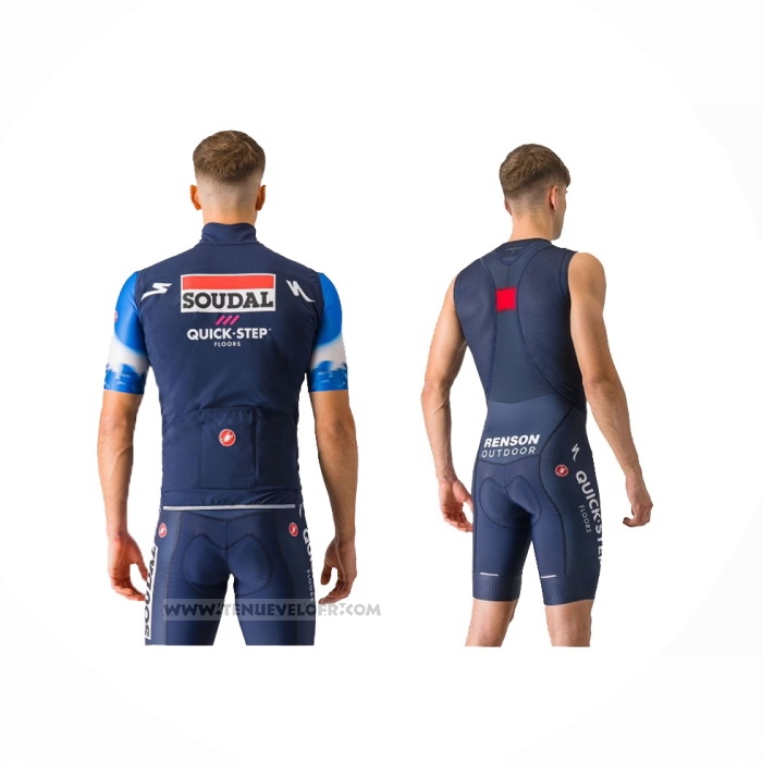 2024 Maillot Cyclisme Deceuninck Quick Step Fonce Bleu Manches Courtes Et Cuissard